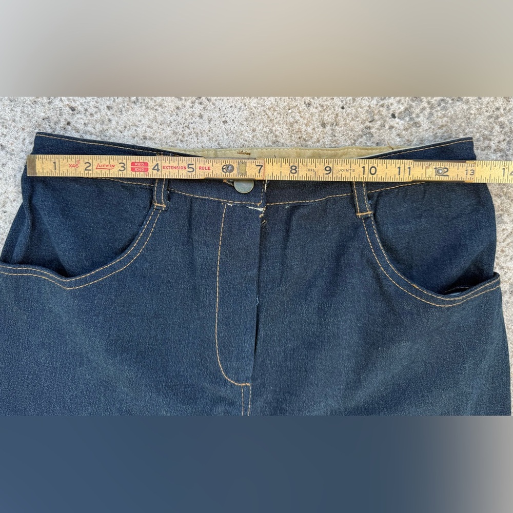 Taiga Women’s Western cowgirl Blue Denim Capri Pearls Suede Fringe Jeans Size 6 - Picture 11 of 11